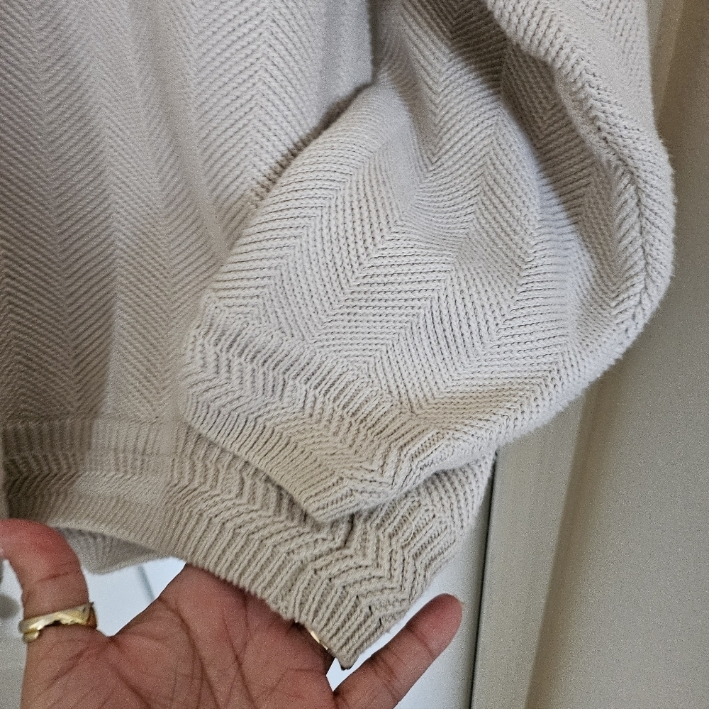 Chaps Ralph Lauren Men's Beige Crewneck Knit Cotton Preppy Casual Sweater Sz M. - Picture 7 of 16